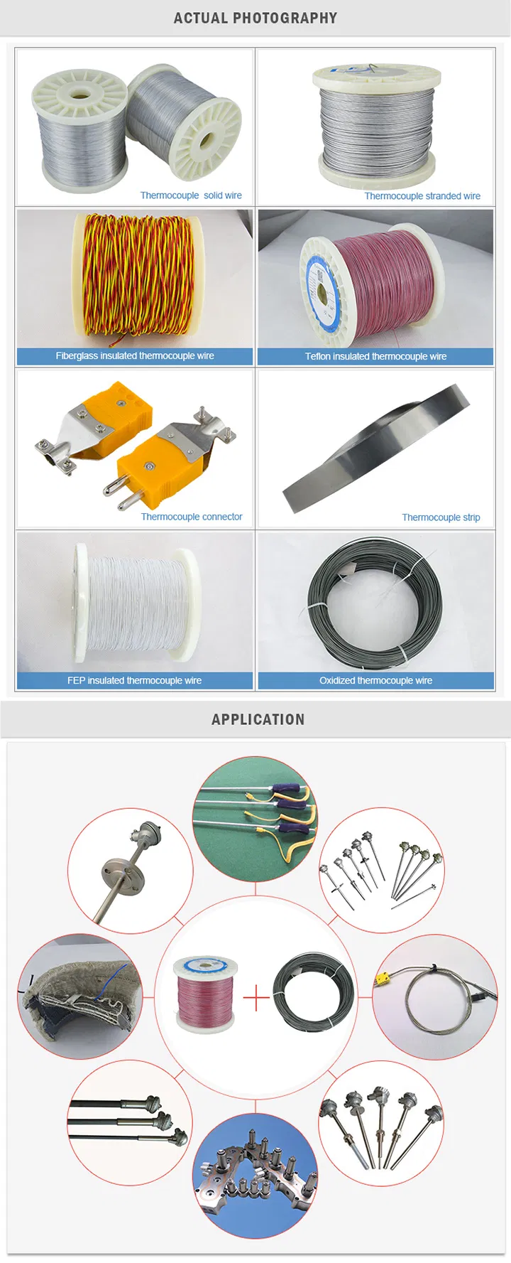 Tankii E tipe Chromel Constantan Bare Thermocouple Wire 1