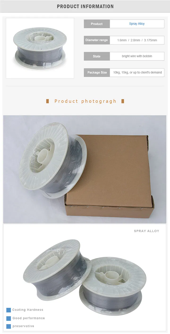 Tankii NiCu Alloy Thermal Spraying Wire 1.6mm Untuk Proyek Lapisan 0